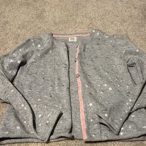 Mini Boden grey with stars cardigan